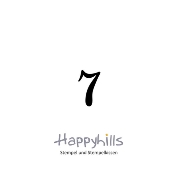 Stempel Zahl 7 2,5 cm Happyhills Stempel