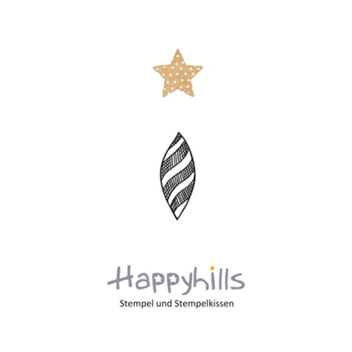 Stempel Baumschmuck spitz 3x1,21 cm Weihnachten