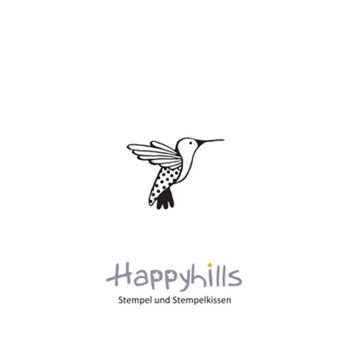 Stempel Kolibri rechts 3x2,19 cm Happyhills Stempel