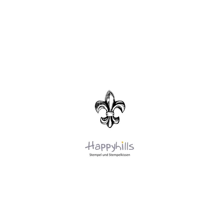 Stempel Lilie Ornament 3x2,4 cm Happyhills Stempel