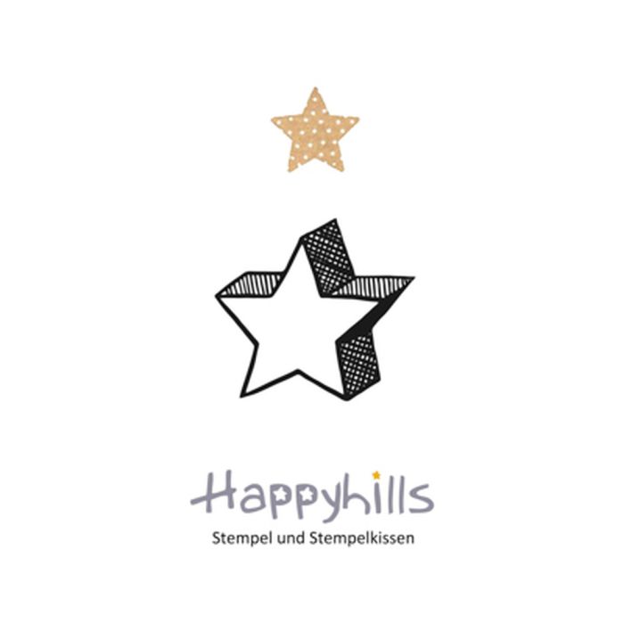 Stempel Stempel Stern 3x2,74 cm Happyhills Stempel