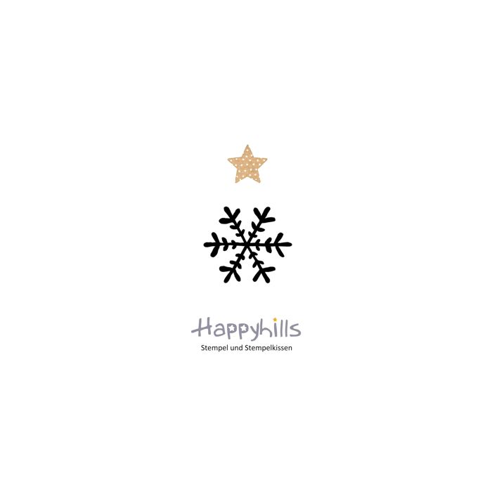 Stempel Schneeflocke 2,5x3 cm Happyhills Stempel