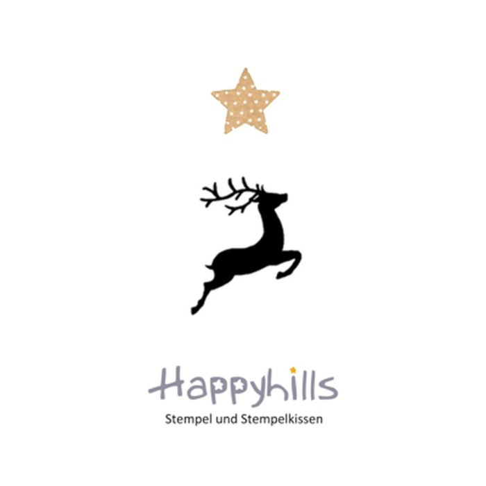 Stempel Rentier 2,7x3 cm Weihnachten