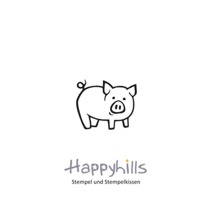 Stempel Schwein 2,8x2,3 cm Happyhills Stempel