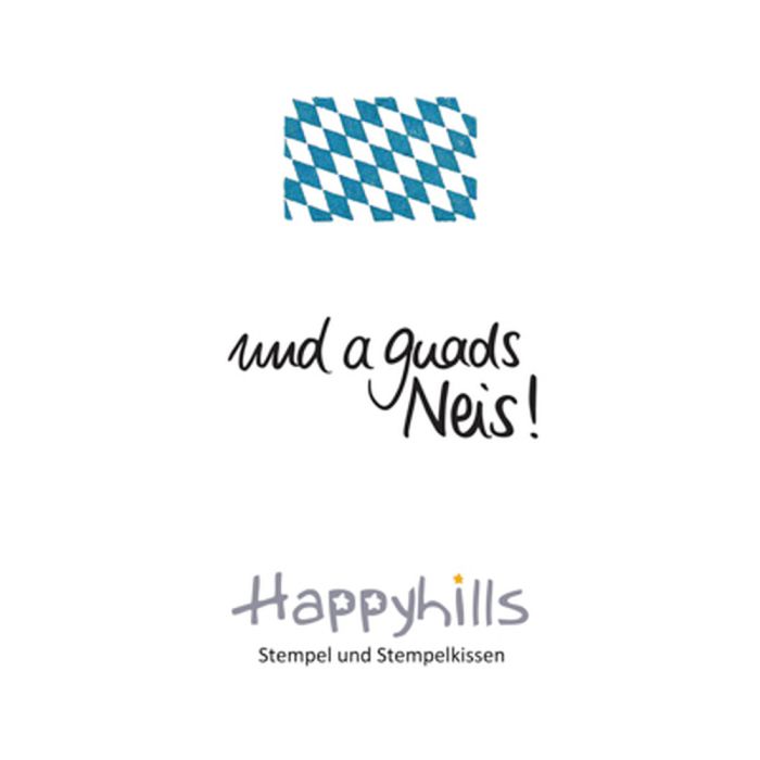 Stempel und a guads Neis 4,5x1,8 cm
