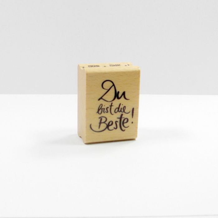 Stempel Du bist die Beste 3x3,8 cm, Bild 2 von 3