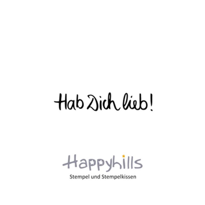 Stempel Hab Dich lieb 6,4x1,2 cm