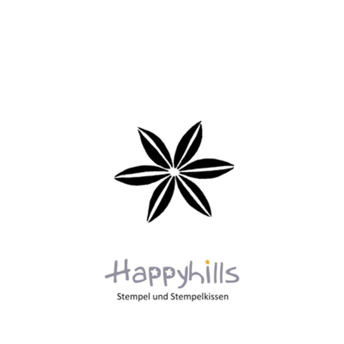 Stempel Ornament Blume 3,1x3,6 cm