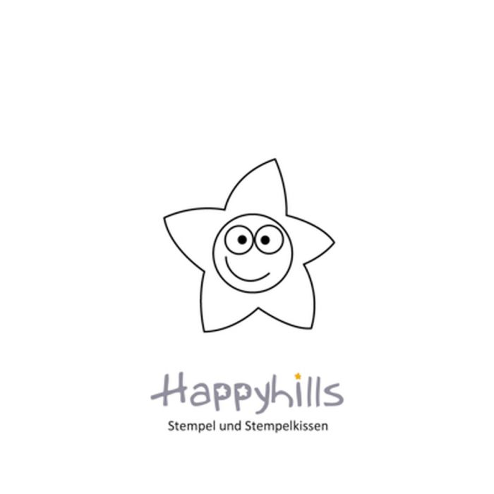 Stempel Happy 3,6x3,6 cm Happyhills Stempel