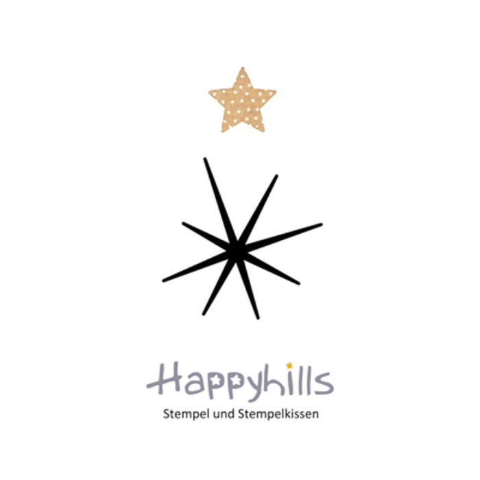 Stempel Stern 3,6x3,6 cm Happyhills Stempel