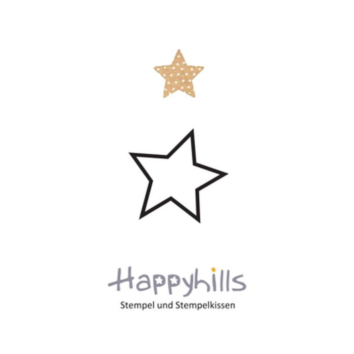 Stempel Sternchen 3,6x3,6 cm Happyhills Stempel