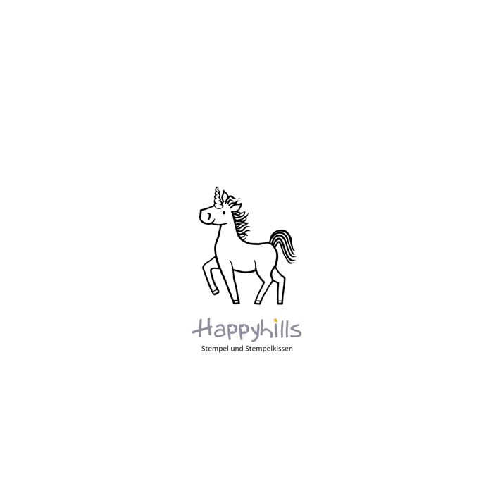 Stempel Einhorn 3x3,65 cm Happyhills Stempel