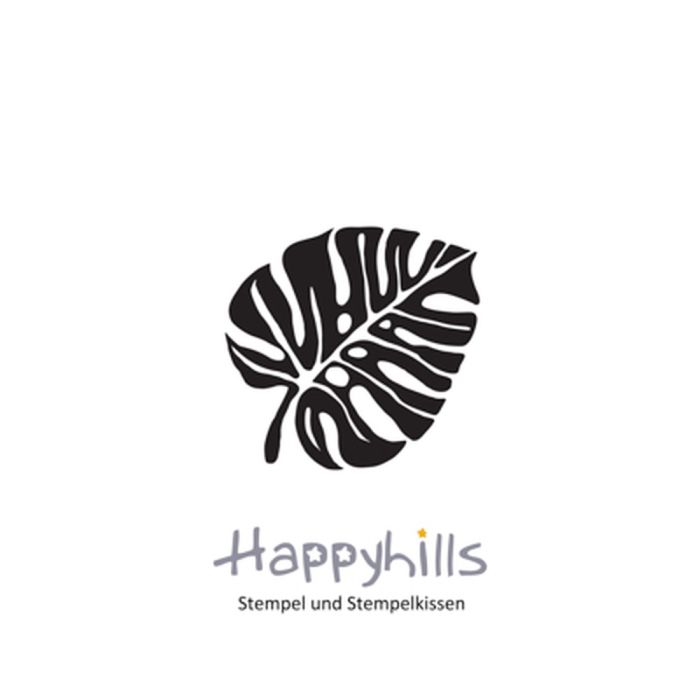 Stempel Monstera Blatt rechts 3,5x3,34 cm, Bild 1 von 3