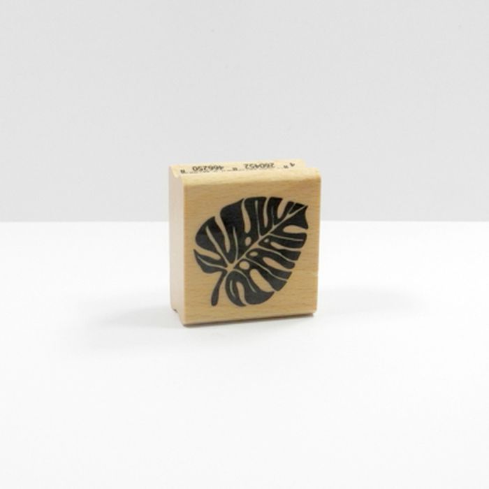 Stempel Monstera Blatt rechts 3,5x3,34 cm, Bild 2 von 3