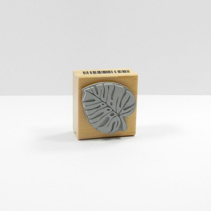 Stempel Monstera Blatt rechts 3,5x3,34 cm, Bild 3 von 3