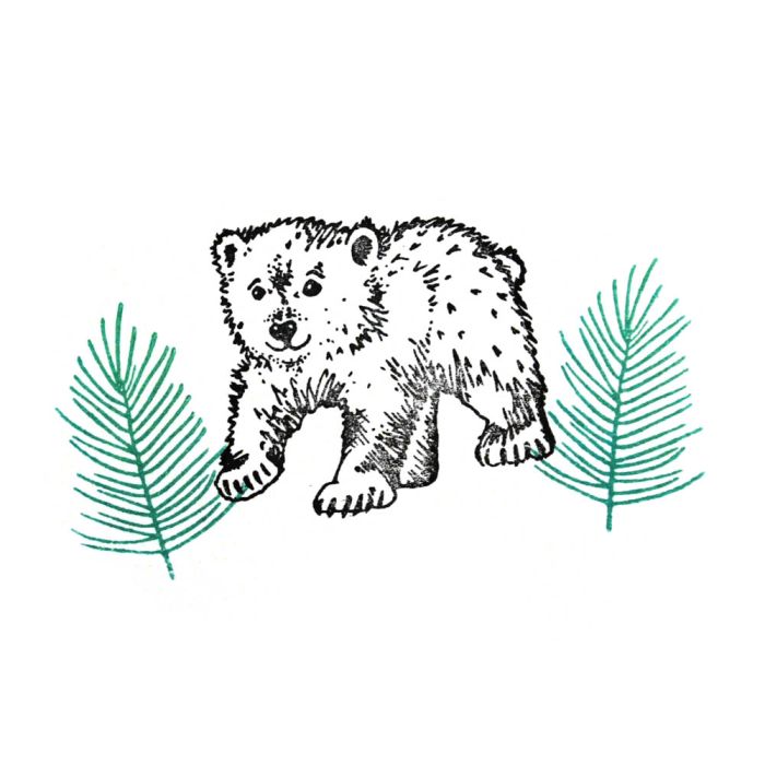 Stempel Eisbär läuft nach links 3,5x3,1 cm, Bild 4 von 4