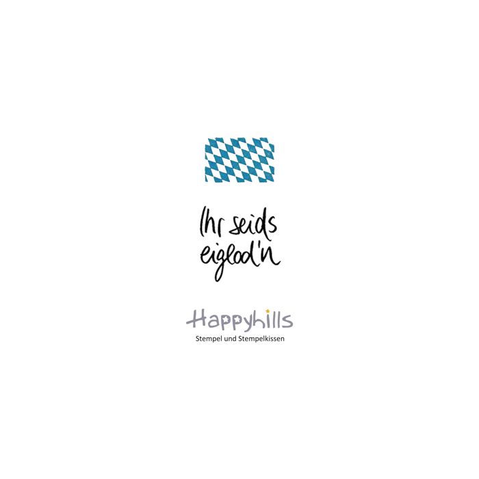 Stempel Ihr seids eiglodn 3,5x3,3 cm Happyhills Stempel