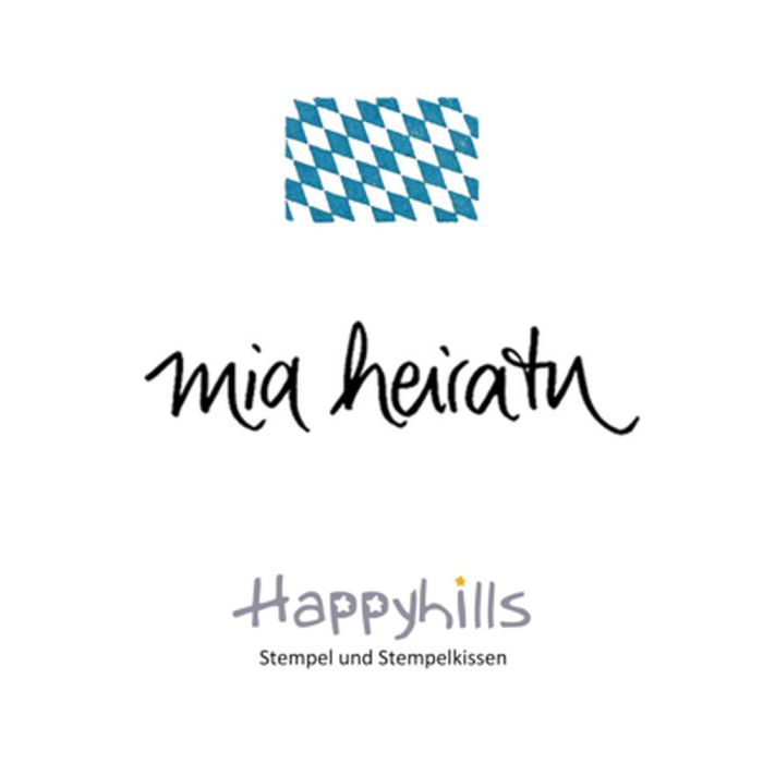 Stempel Mia heiratn 6,5x1,5 cm, Bild 1 von 3