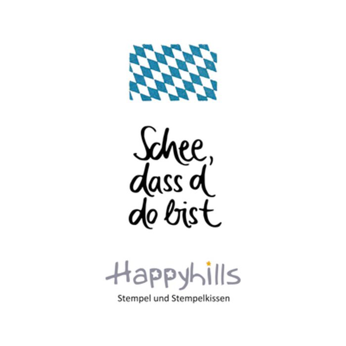 Stempel Schee dass do bist 3,4x3,8 cm
