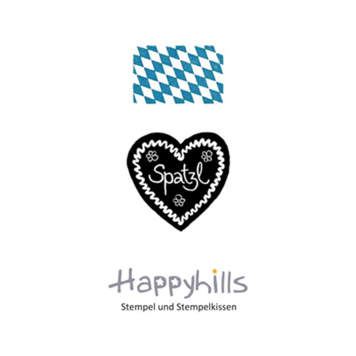 Stempel Spatzl Herz 3,6x3,6 cm, Bild 1 von 3