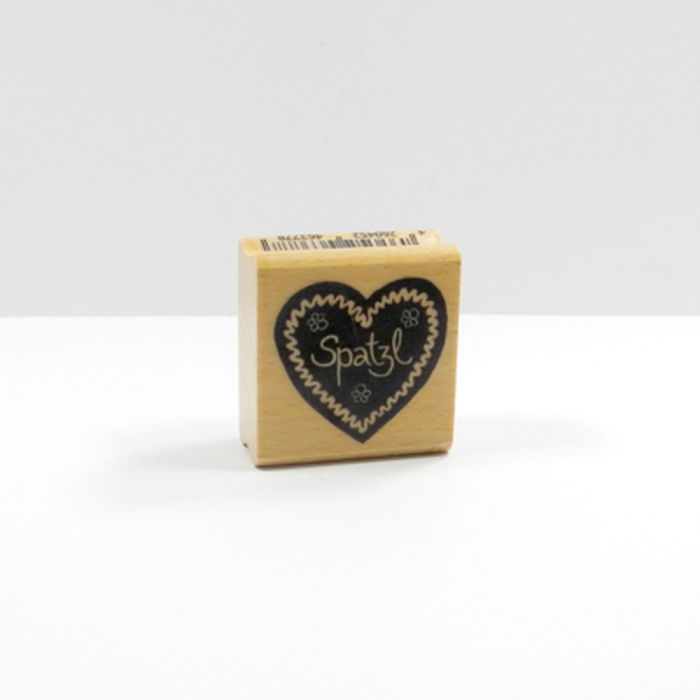 Stempel Spatzl Herz 3,6x3,6 cm, Bild 2 von 3