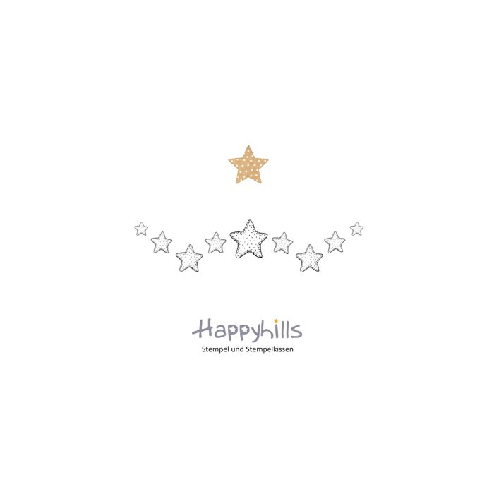 Stempel Sternbordüre 2x8,4 cm Happyhills Stempel