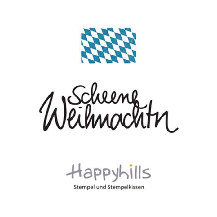 Stempel scheene Weihnachtn 6,3x2,5 cm