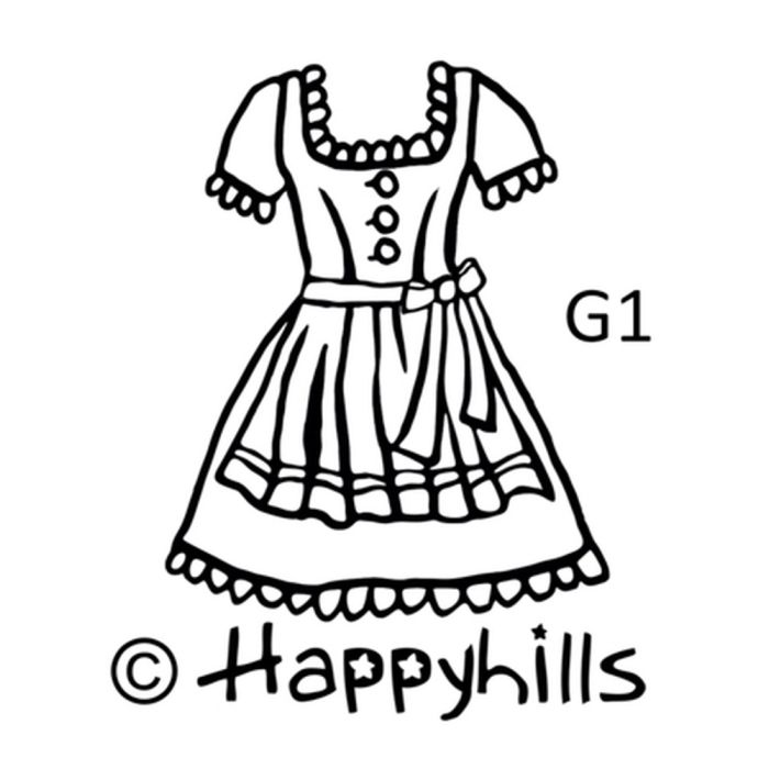 Figurenkegelstempel Dirndl 2,3 cm, Bild 1 von 3
