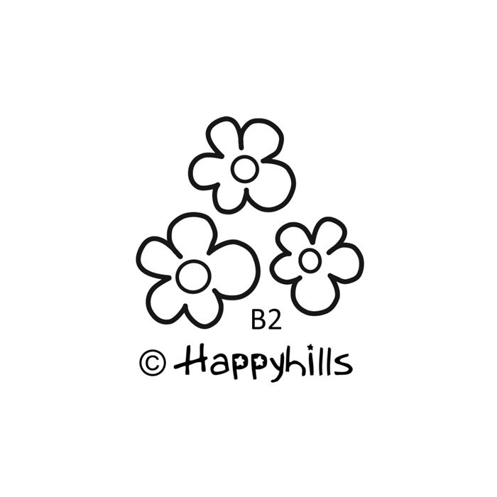 Figurenkegelstempel drei Blumen 2,3 cm, Bild 1 von 3
