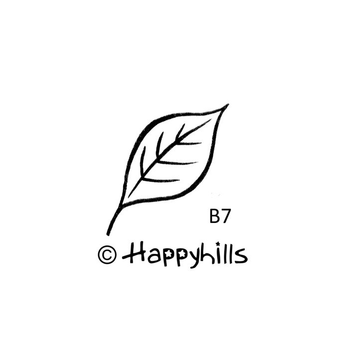 Figurenkegelstempel Blatt 2,3 cm Happyhills Stempel