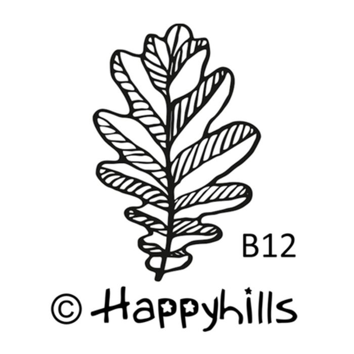 Figurenkegelstempel Eichenblatt 2,3 cm Happyhills Stempel