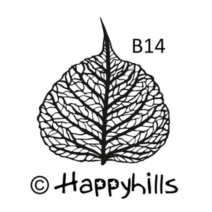 Figurenkegelstempel Blattskelett 2,3 cm Happyhills Stempel