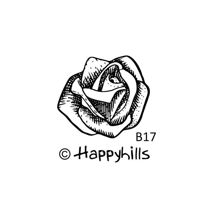 Figurenkegelstempel Rose 2,3 cm Happyhills Stempel