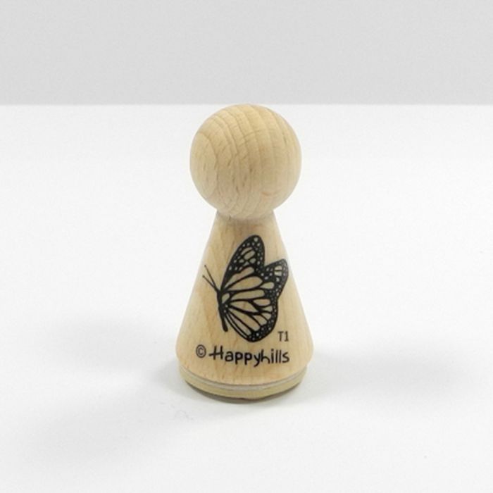 Figurenkegelstempel Schmetterling fliegt nach links 2,3 cm, Bild 2 von 3
