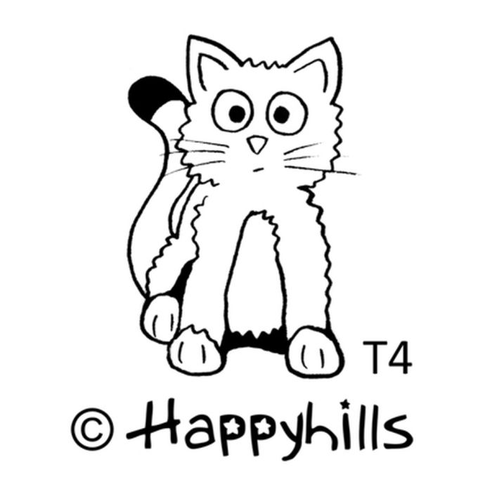 Figurenkegelstempel Katze 2,3 cm Happyhills Stempel