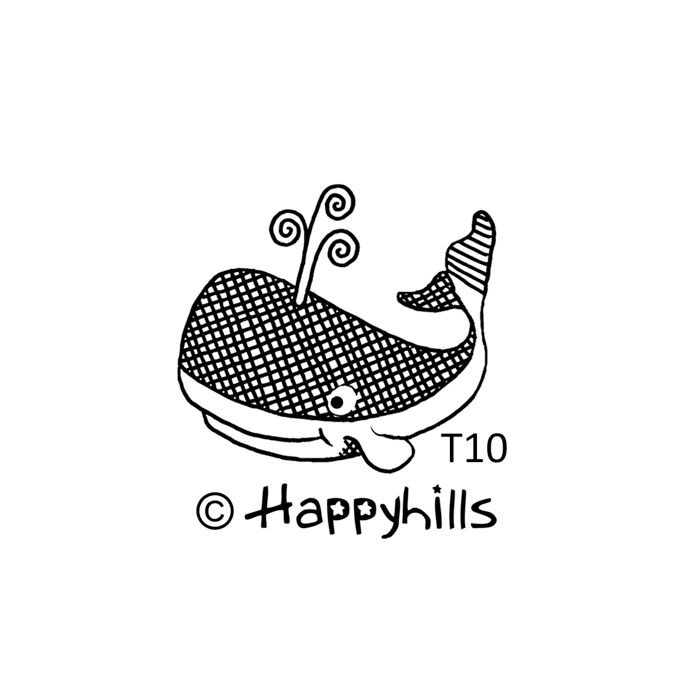 Figurenkegelstempel Wal 2,3 cm Happyhills Stempel