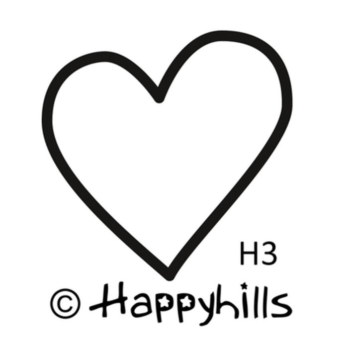 Figurenkegelstempel Herz 2,3 cm Happyhills Stempel