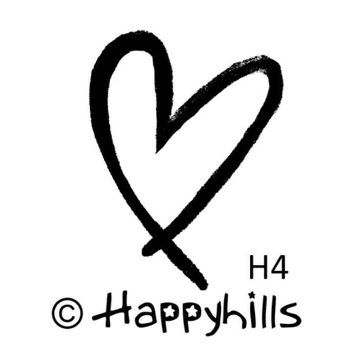 Figurenkegelstempel Herz frei 2,3 cm Happyhills Stempel