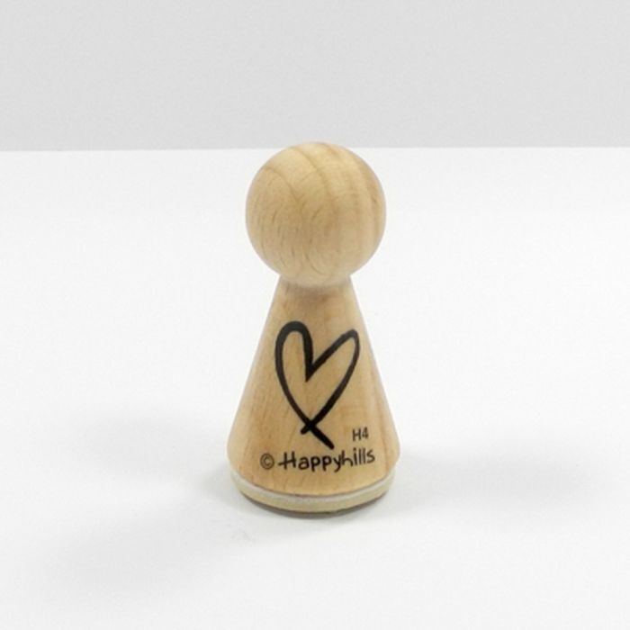 Figurenkegelstempel Herz frei 2,3 cm Happyhills Stempel