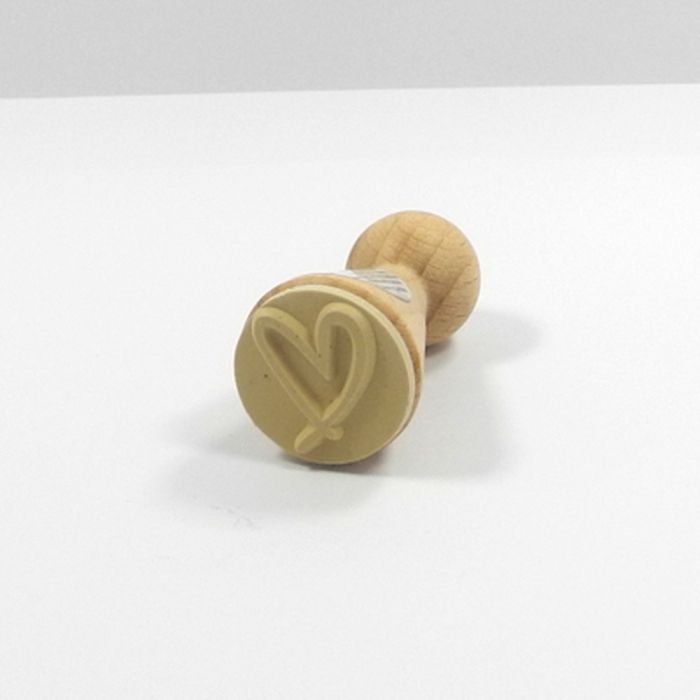 Figurenkegelstempel Herz frei 2,3 cm Happyhills Stempel