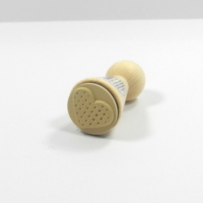Figurenkegelstempel Herz Vichy 2,3 cm Happyhills Stempel