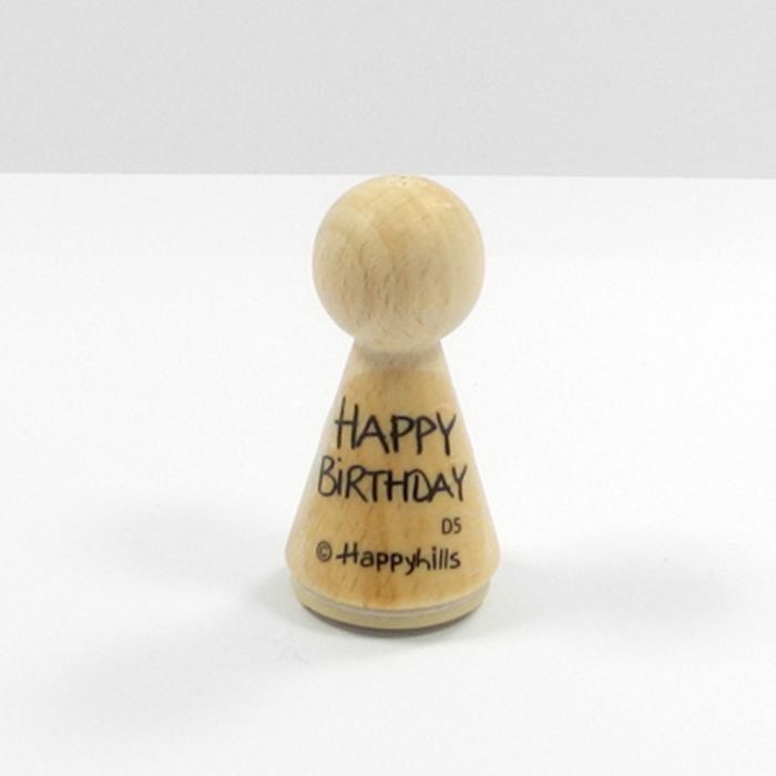 Figurenkegelstempel Happy Birthday 2,3 cm, Bild 2 von 3