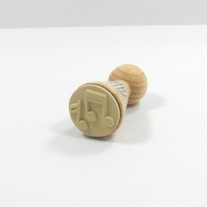 Figurenkegelstempel zwei Noten 2,3 cm Happyhills Stempel