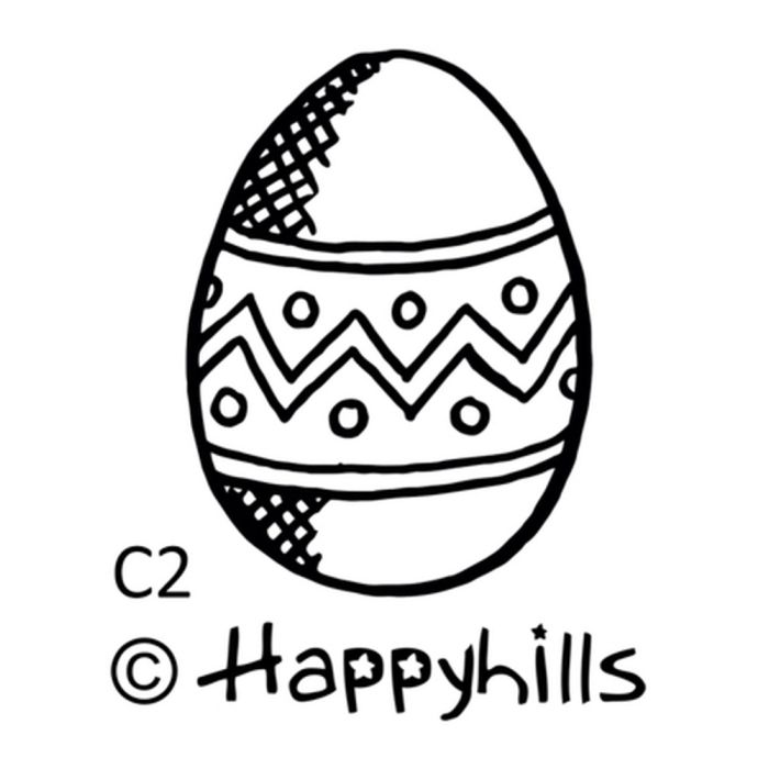 Figurenkegelstempel Osterei 2,3 cm Happyhills Stempel