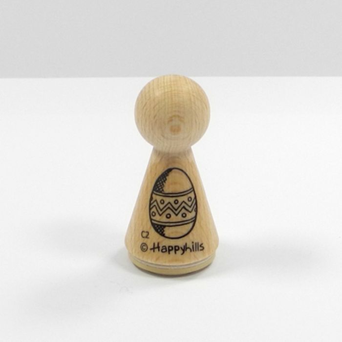 Figurenkegelstempel Osterei 2,3 cm Happyhills Stempel