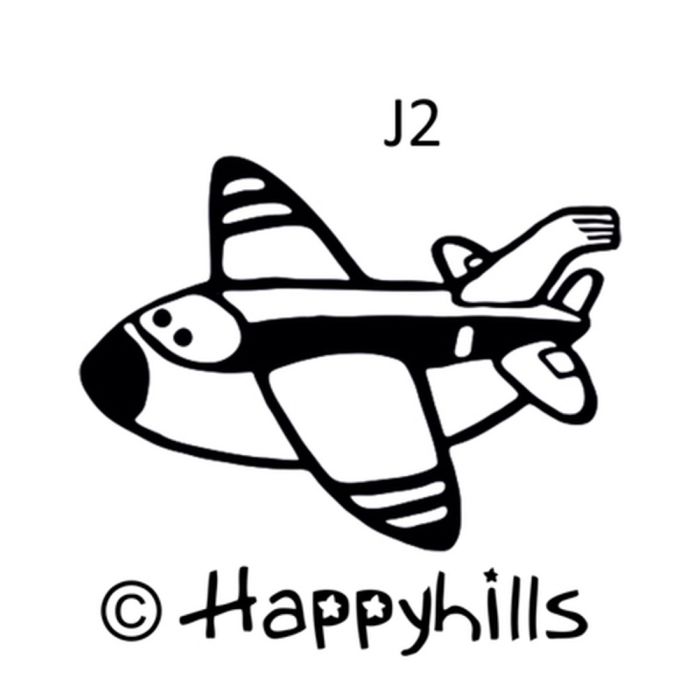 Figurenkegelstempel Flugzeug 2,3 cm Happyhills Stempel