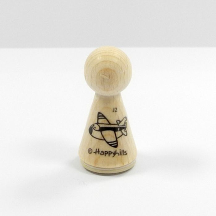 Figurenkegelstempel Flugzeug 2,3 cm Happyhills Stempel