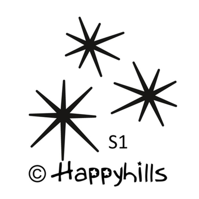 Figurenkegelstempel drei Sterne 2,3 cm Happyhills Stempel