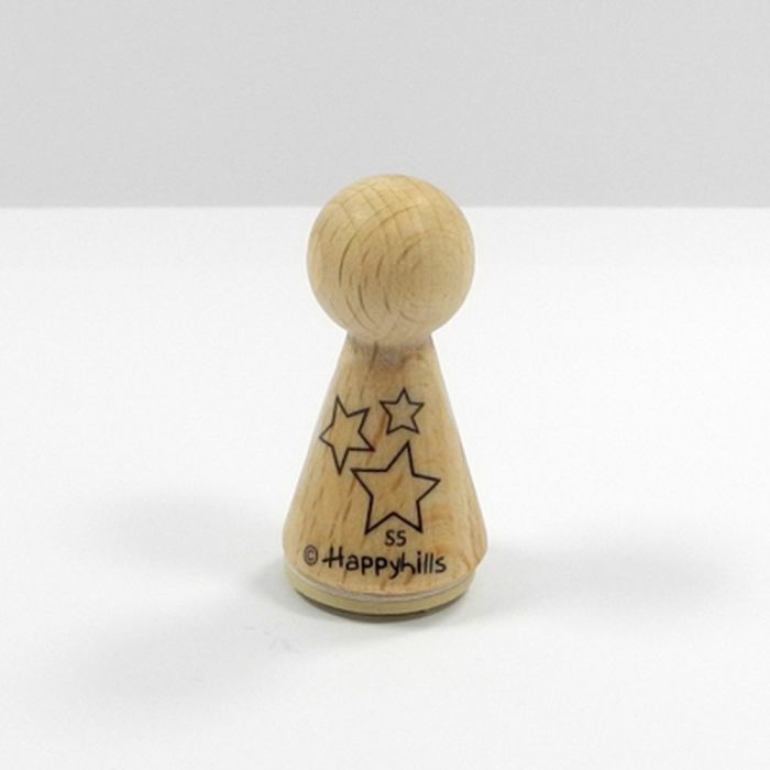 Figurenkegelstempel drei Sternchen 2,3 cm, Bild 2 von 3