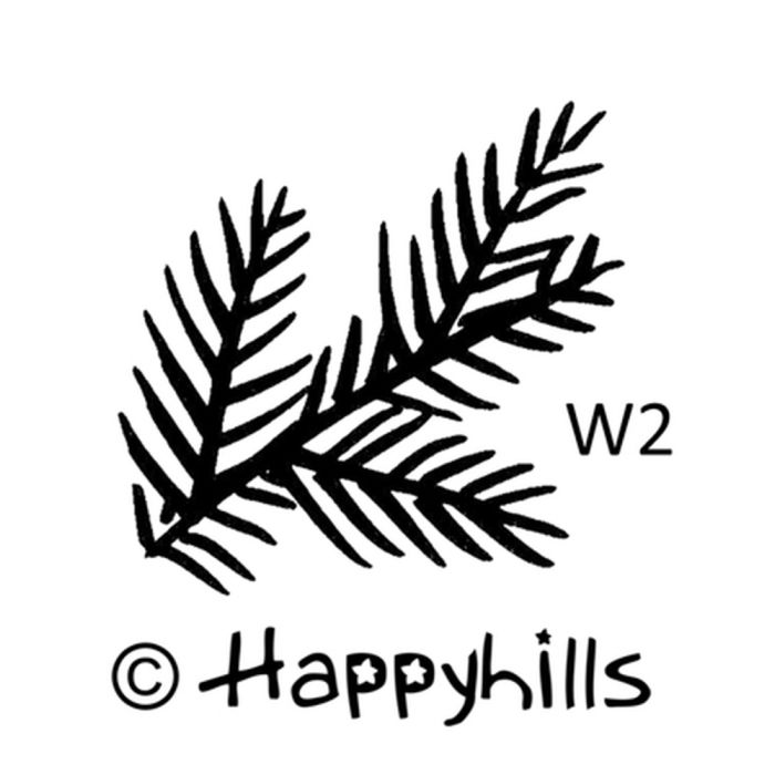 Figurenkegelstempel Tannenzweig 2,3 cm Weihnachten Happyhills Stempel